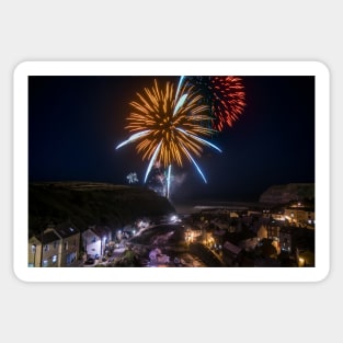 Staithes Fireworks Sticker